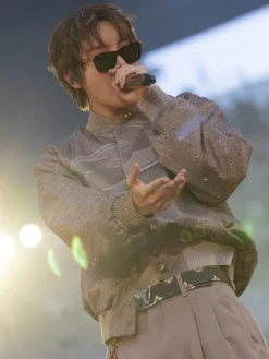 Arirang Paris Tour J-hope Louis Vuitton Varsity Jacket Side View
