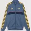 Arsenal Adidas 26-27 OG Pack Blue Fleece Tracksuit front view with zip jacket