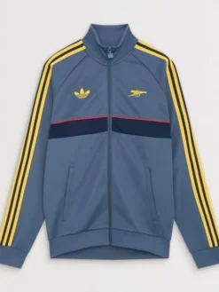 Arsenal Adidas 26-27 OG Pack Blue Fleece Tracksuit front view with zip jacket