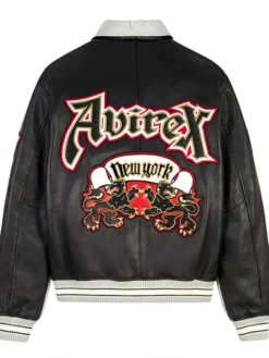 Avirex 2 Tone Goth Jacket Back View