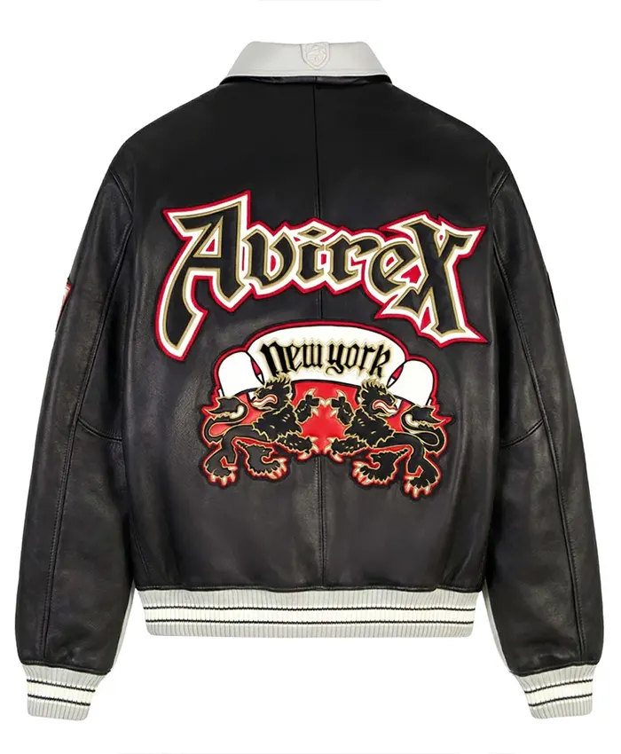 Avirex 2 Tone Goth Jacket Back View