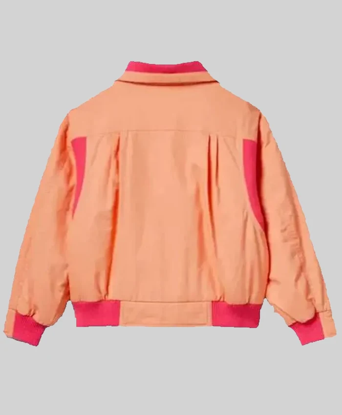 Back View TV-Series Stranger Things S05 Tinsley Price Orange Bomber Jacket