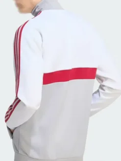 Back View of Adidas Originals Liverpool CF White And Grey Track Jacket