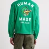 Back view of Human Made Green Cotton-Twill Jacket with classic workwear design