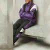 Back view of Kylian Mbappe EA FC 27 Purple Adidas Real Madrid Tracksuit