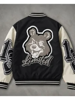 Back view of Lamine Yamal BoohooMAN Teddy 2026 Bomber Jacket design
