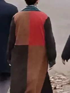 Back view of Mabel Mora Only Murders in the Building 2024 Suede Trench Coat