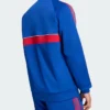 Back view of Manchester United Adidas Blue Fleece Tracksuit set