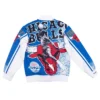 Back view of Mitchell & Ness x Jordan Chicago Bulls 1988 Dunk Champ White Jacket