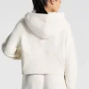 Back view of NY Yankees x Lululemon Scuba Oversized Half-Zip Hoodie in ivory