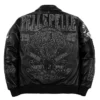 Back view of Pelle Pelle For The City Of Knicks 2026 NBA Champions Black Leather Jacket
