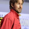 Back view of Ryan Gosling Marvel SDCC 2026 Red Cotton Jacket in vibrant red