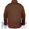 Back view of Scarecrow Double Movie The Strangers Chapter 1 Matus Lajcak Brown Jacket