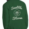 Back view of Seattle Storm Starter Franchise Lightweight Jacket with team graphics