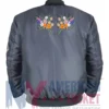 Back view of Survival Of The Thickest Season 1 Michelle Grey Satin Bomber Jacket