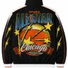 Back view of WNBA All-Star Chicago 2026 Black Fleece Track Jacket with stand-up collar