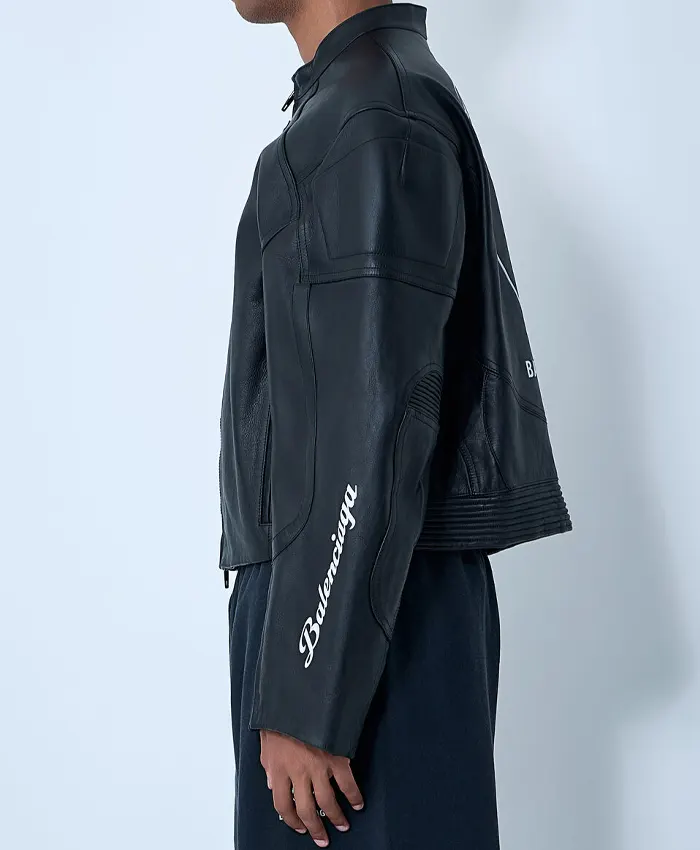 Balenciaga x Automobili Lamborghini Black Leather Jacket - Image 3