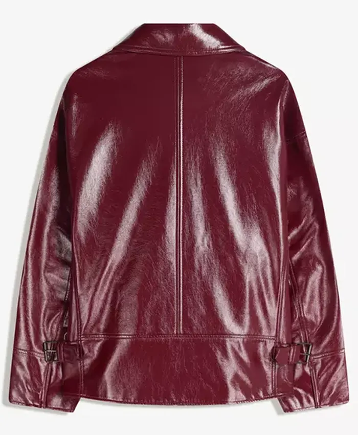 Bershka-Leather-Jacket-Red