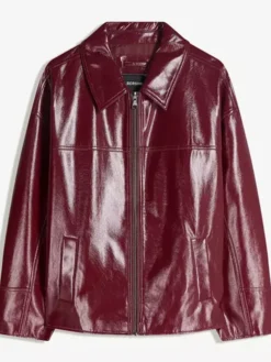 Bershka-Red-Leather-Jacket