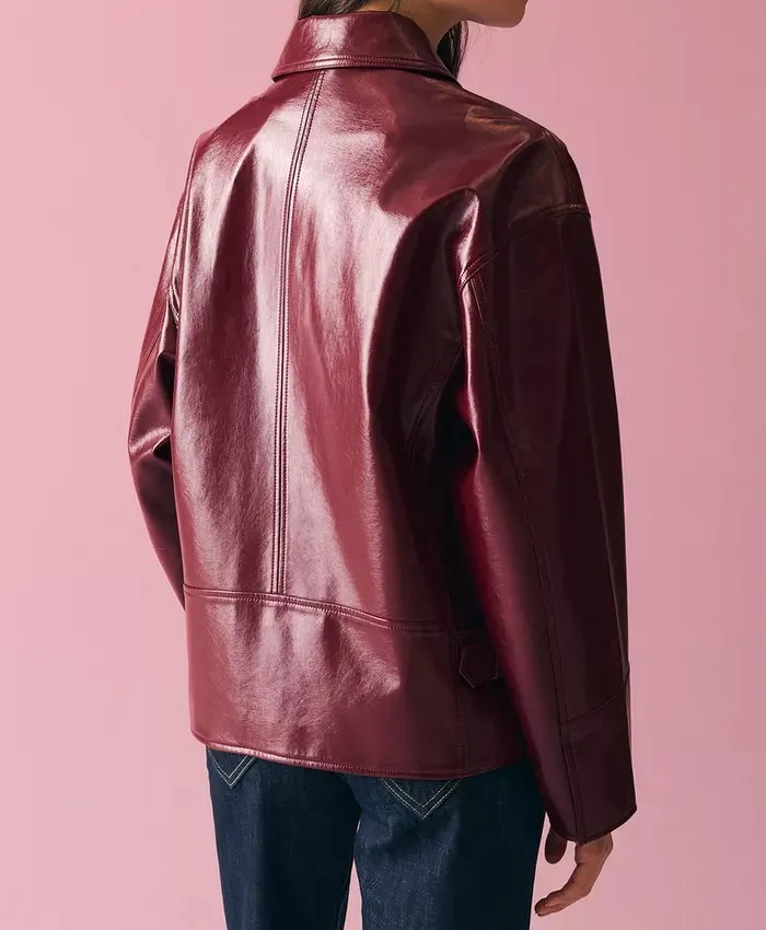 Bershka-Red-Leather-Jacket-Back