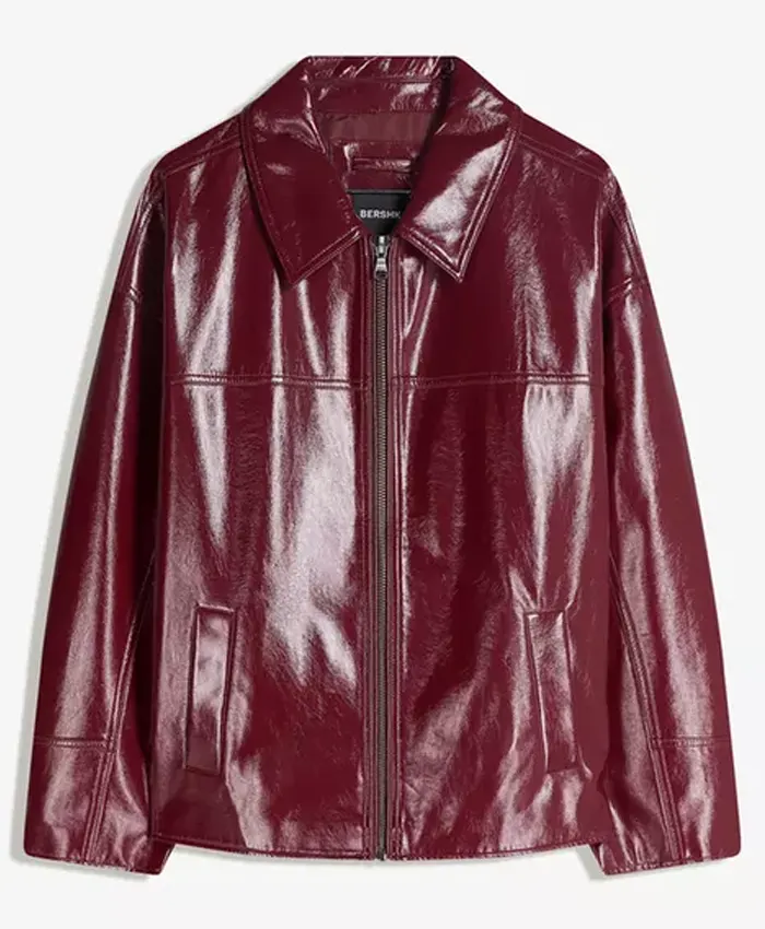 Bershka-Red-Leather-Jacket