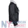 Best Seller Womens Black Aviator Leather Jacket with full-length sleeves and shearling interior