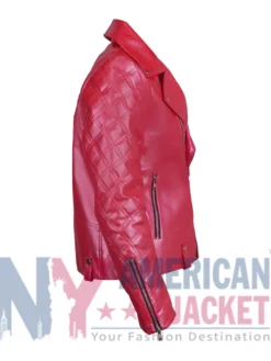 Billie Connelly Pink Sex Life Leather Jacket Right View
