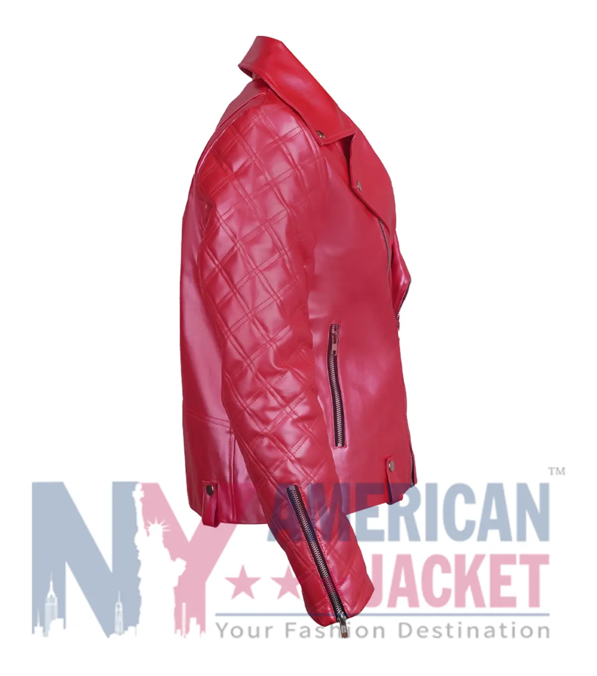 Billie Connelly Pink Sex Life Leather Jacket Right View