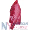 Billie Connelly Sex Life Leather Pink Jacket Left View