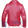 Billie Connelly Sex Life Pink Leather Jacket Back View