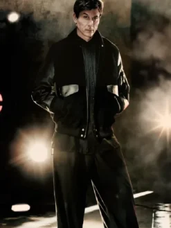 Black Mercedes F1 2026 Aviator Jacket inspired by Toto Wolff with full-length sleeves and premium finish