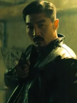 Brian Tee Reacher S03 Black Leather Jacket Side View