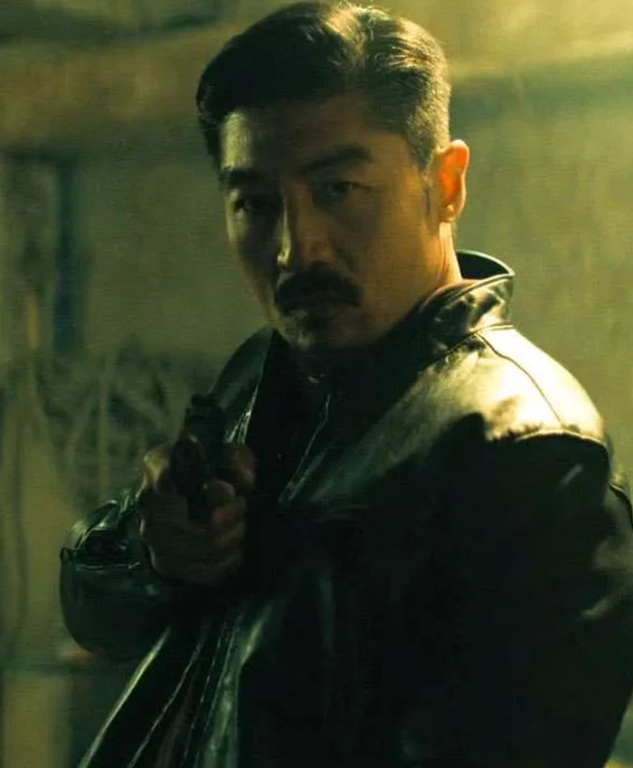 Brian Tee Reacher S03 Black Leather Jacket Side View