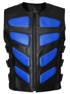 Bug Eye Blue Leather Vest