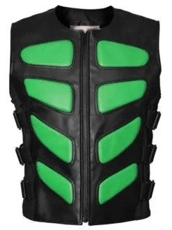 Bug Eye Green Leather Vest