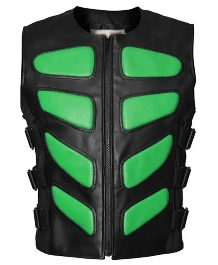 Bug Eye Green Leather Vest