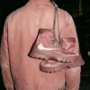 CJ x Carhartt x Nike Pink America Denim Jacket Back View