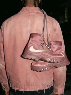 CJ x Carhartt x Nike Pink America Denim Jacket Back View