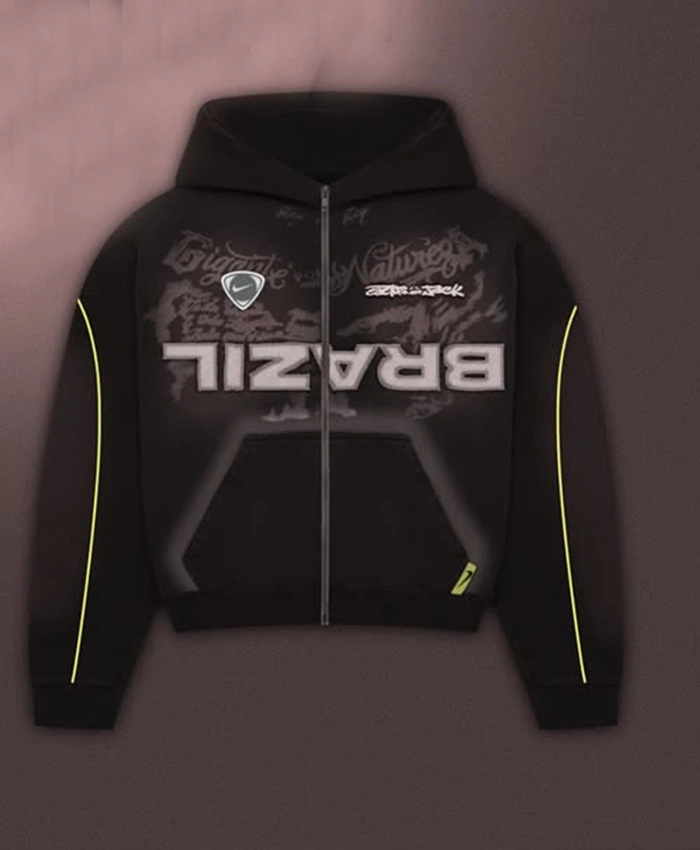 CJ x Nike x Brazil Black Bomber Hooded Jacket
