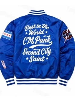CM Punk Chicago Cubs Blue Jacket