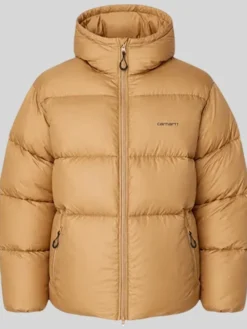 Carhartt WIP Toronto Brown Parachute Hooded Puffer Jacket front view