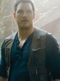 Chris Pratt Jurassic World Fallen Kingdom Leather Vest