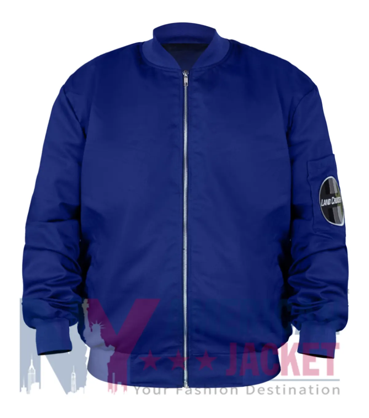 Chris Pratt The Terminal List James Reece Blue Bomber Jacket front view