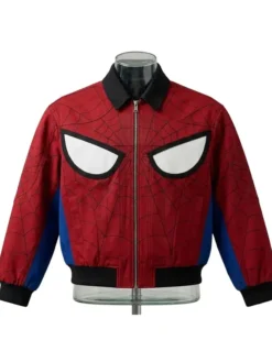Chris Wesly Spider-Man Red And Blue Bomber Jacket Front view