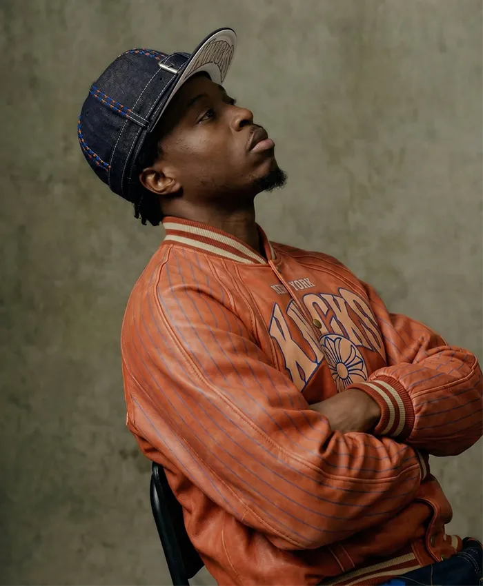 Chrome Hearts x New York Knicks Orange Varsity Jacket