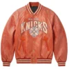 Chrome Hearts x New York Knicks Varsity Orange Jacket