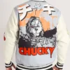 Chucky Halloween Blue And White Bomber Jacket