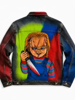 Buy Chucky Hand Painted Horror Style Denim Jacket Sale For Men and Women