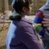 Close-Up of Priah Ferguson Series Stranger Things S05 Erica Sinclair Purple Jacket