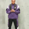 Close-up of Kylian Mbappe EA FC 27 Purple Adidas Real Madrid Tracksuit